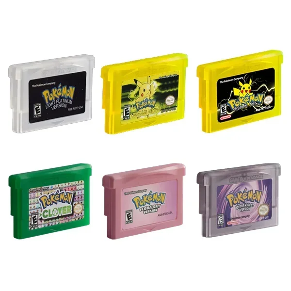 Cartuccia Di Gioco Gba Scheda Console Per Videogiochi A 32 Bit Pokemon Flora Sky Light Illuminazione Al Platino Guscio Di Alta Qualità Con Trifoglio G