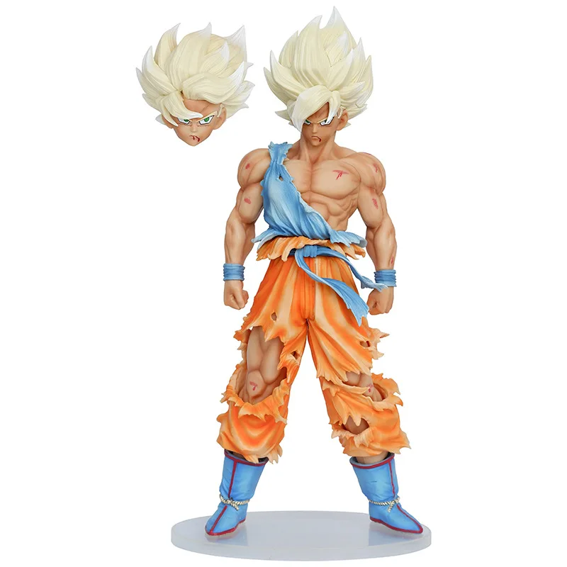 

42CM Dragon Ball Z Son Goku Figure Super Saiyan Goku Battle Damage Statue PVC Action Figurine Collection Model Toys Gifts