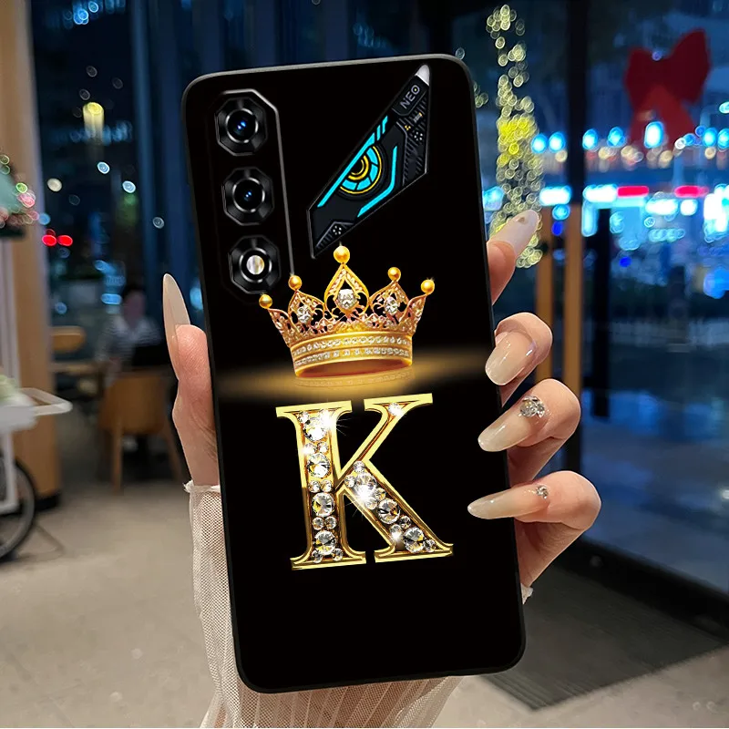 Newest Crown Letter Couple Phone Case - Soft Black Candy Shockproof Casing