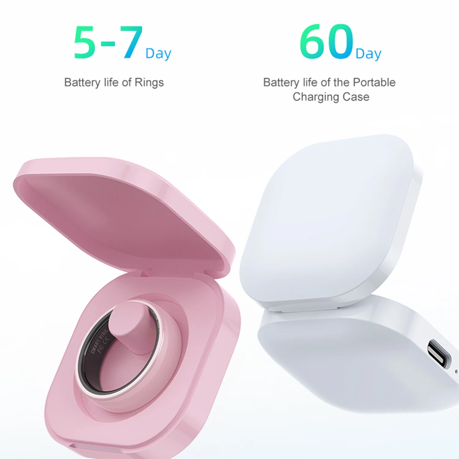 Smart Ring For Men Women With Charging Case,Couple Space Interaction,Health and Sleep Monitor,Multi Sport Mode,5ATM Waterproof - 6