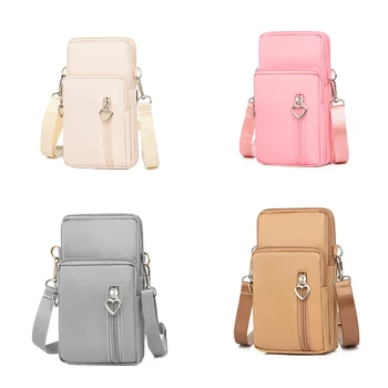 Nuova borsa per cellulare in nylon Borsa a tracolla per monete Borsa da braccio sportiva Borsa a tracolla per carte chiave 1