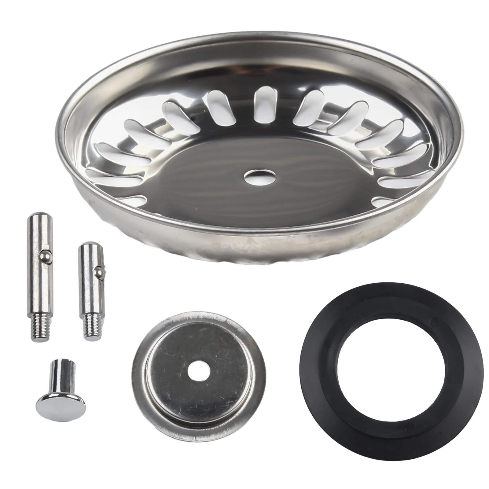 1pc Stainless Steel Waste Plug Bath Tubs Basin Sink Strainer Replacement Bathroom Supplies Kitchen Supplies Tool 80mm/82mm/84mm