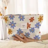 Floral Printed Corduroy Makeup Bag Black Lightweight Zipper Makeup Storage Box Multifunctional Cosmetic Bag With Lining 4