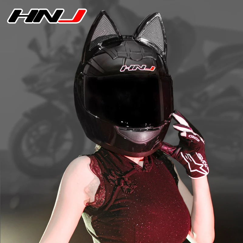 Contorno embudo nostalgia HNJ Casco de motocicleta para hombre y mujer, protector de cabeza para  Motocross, con orejas de gato extraíbles, color rosa, para las cuatro  estaciones|Cascos| - AliExpress