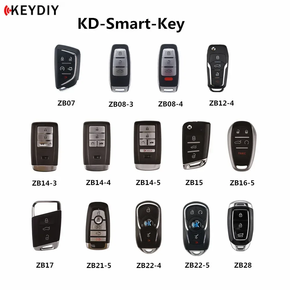 KEYDIY KD Smart Keys ZB Remotes ZB01/02/03/04/05/06/08/10/11/12/15/16/17/21/22/24/27/28/29/31/32/33/34/41 for X2/MAX Programmer car remote key car key