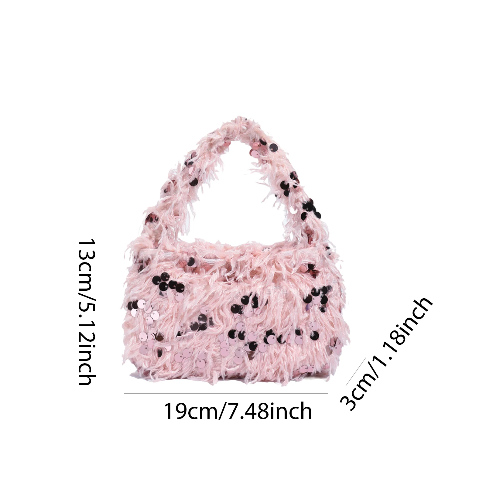Luxurious Evening Clutch Detachable Strap Stylish Crossbody Bag Fluffy Feather Sling Bag Gathering Party Shopping Purse