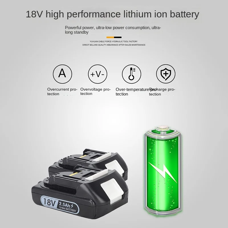 NEW Cordless Electric Hydraulic Clamp Pz-300 Portable Battery Crimping Tool for Copper Aluminum Cable Terminal 16-300Mm 3