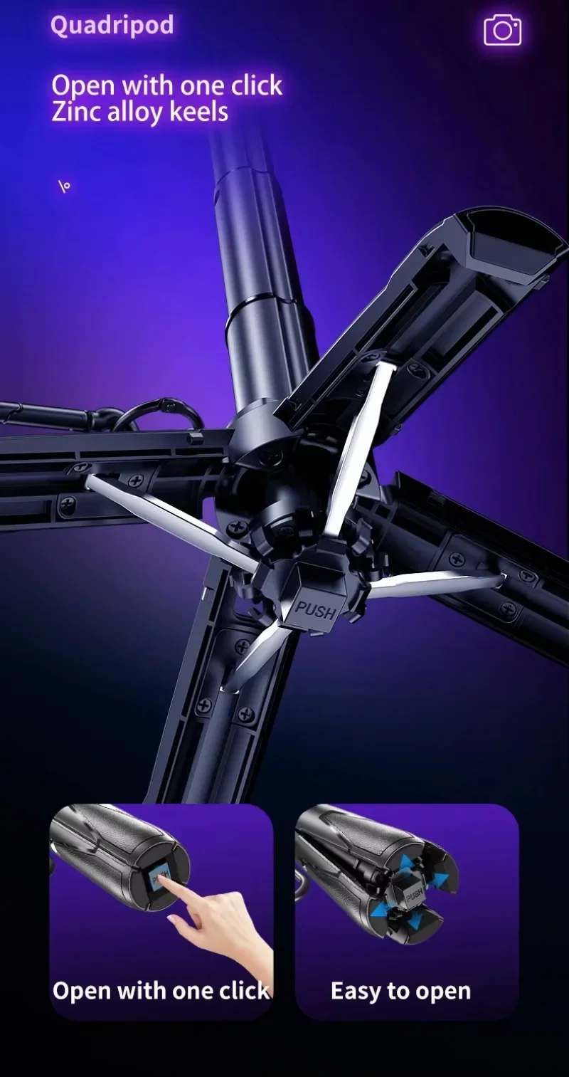 Magnetic Bluetooth Selfie Stick Tripod For Iphone And Android Phones_voghion.com