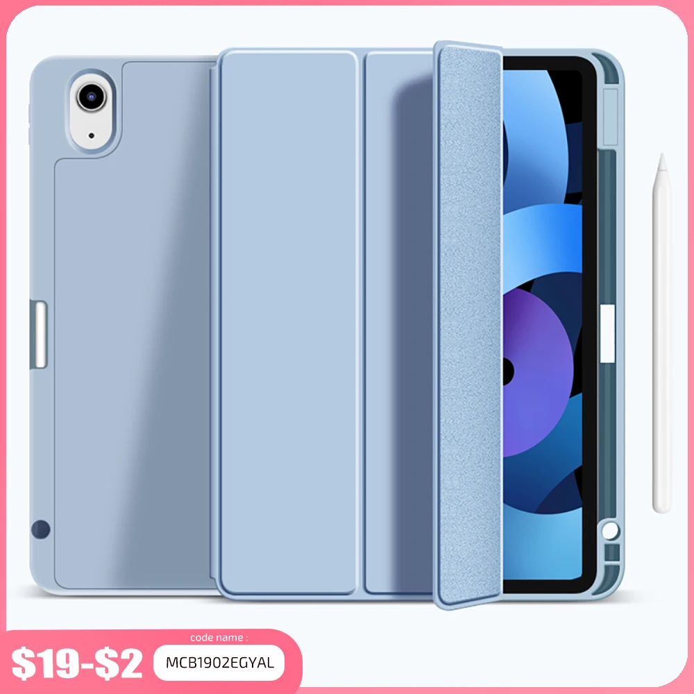 iPad Air 4 Case Air 5 iPad Pro 11 Case Pro 12.9 5th Generation Funda Wireless Charge Pencil Holder ipad case tablet case