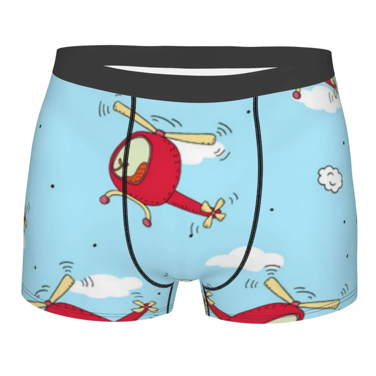 

Mens Boxer Sexy Underwear Cute Helicopter Underpants Male Panties Pouch Short Pants