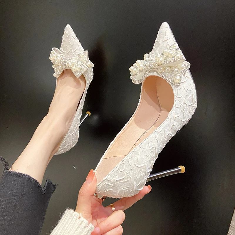 Wedding Gowns and Heels | White Ballroom Dance Shoes