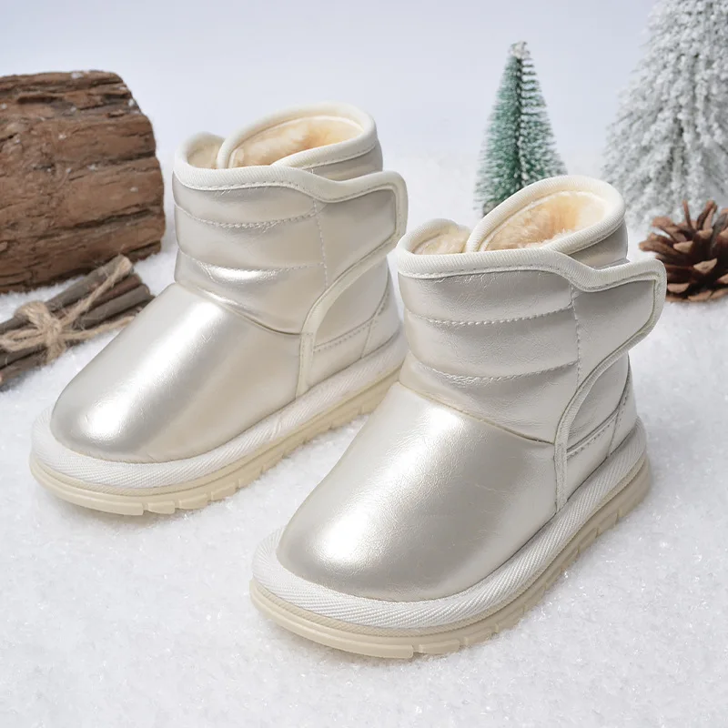 

Children Snow Boots Boys Cotton Shoes Winter Plush Warm Thicken Kids Girls Ankle Boots