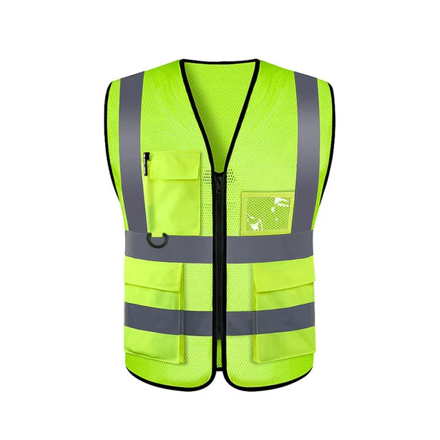 Safety High Visibility Reflective Vest Adjustable Reflective Security Vests Traffic Night Outdoor For Running Cycling Sports 1
