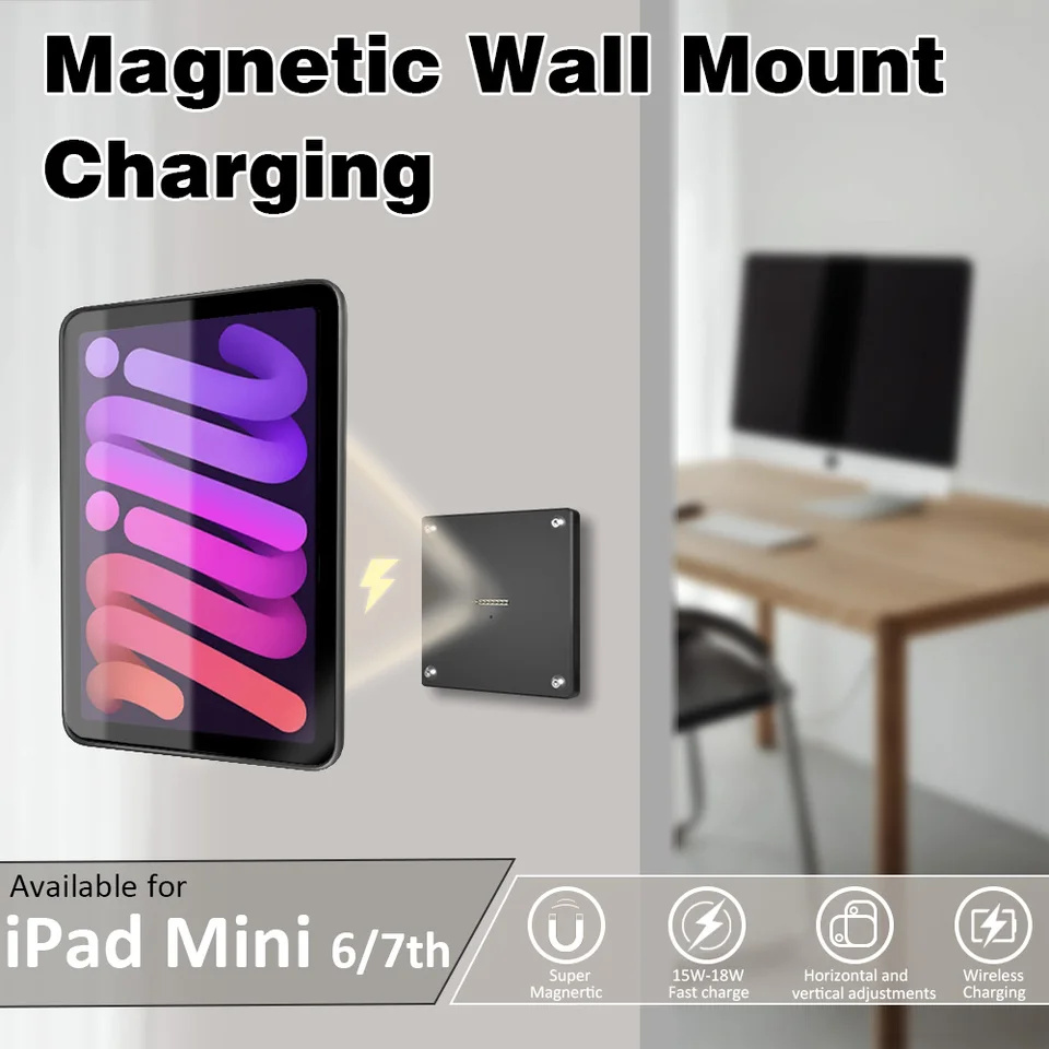Tablet Wall Mount For Ipad Mini 6 7 Rotatable Magnetic Stand_voghion.com