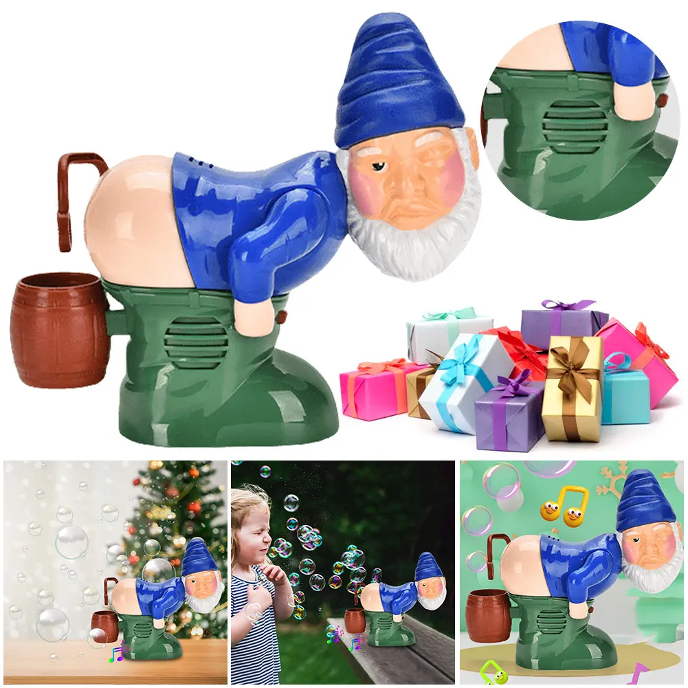 Weihnachts-Furz-Blasengebläse mit Musik und Licht, Weihnachtsmann-Blasenmacher, automatisches Blasengebläse, Weihnachten, Neujahr, Ornament – Detail 18