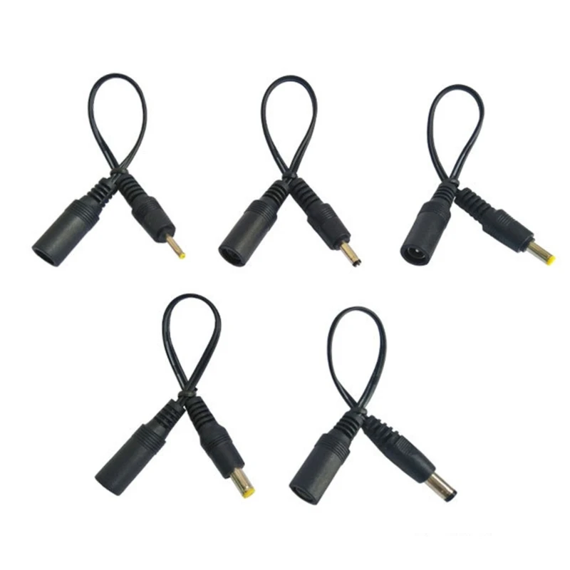 

5V 9V 12V DC5.5x2.1mm Female to 5 Types Male Connector Adapter Cable Cord Dropship