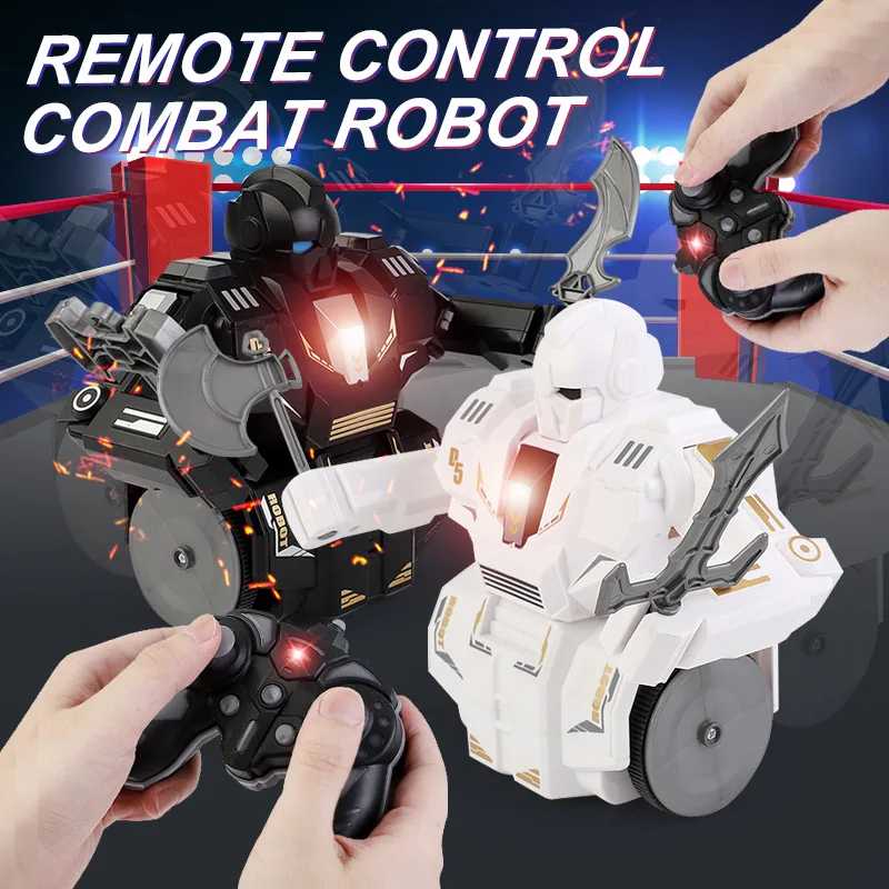 

Remote Control Fighting Robot Two-Person Boxing Fighting Robot Sparring Rotating Gift Family Toys Toys For Kids Boy Toy Gifts