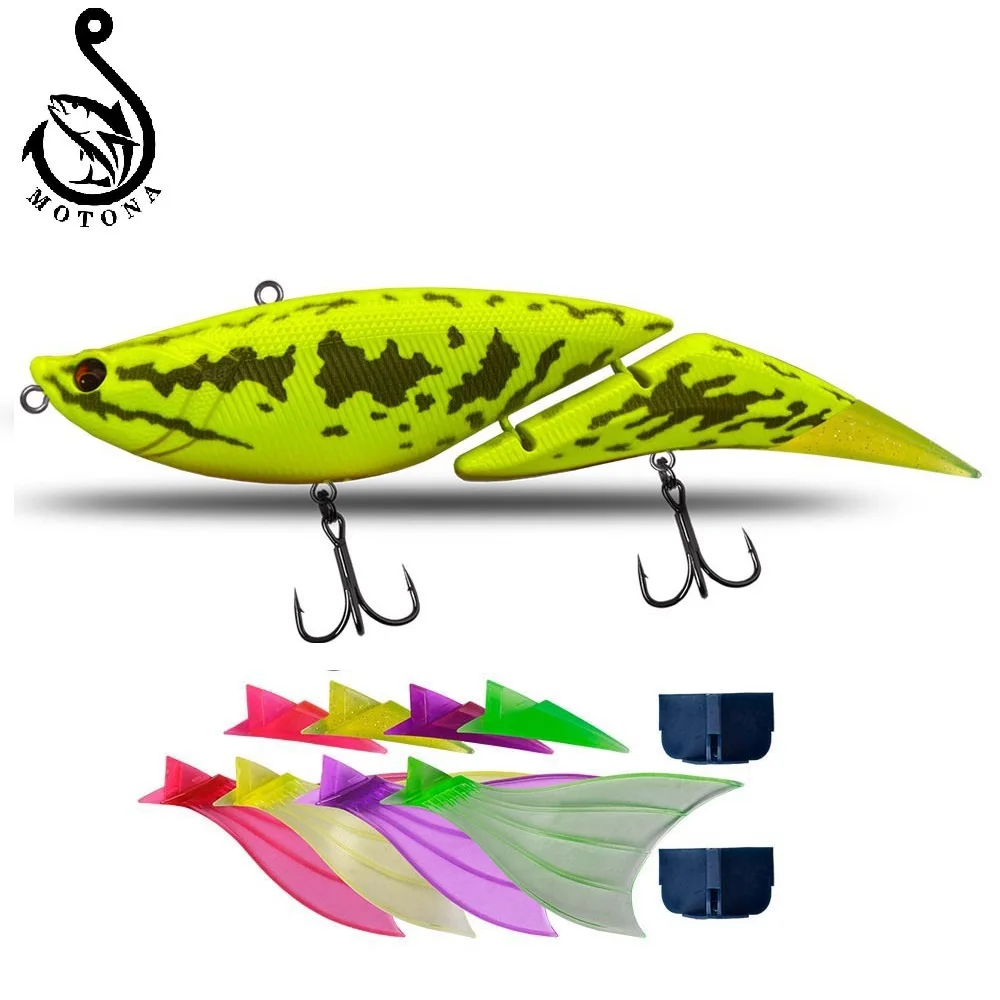 

MOTONA 2 Sections SwimBait Bass Bait 190mm 55g Wobbler Floating Jointed Lure/pointed Tails/soft Skirt Tails Fishing Lure