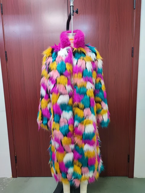 Patchwork Faux Fur Coat 16