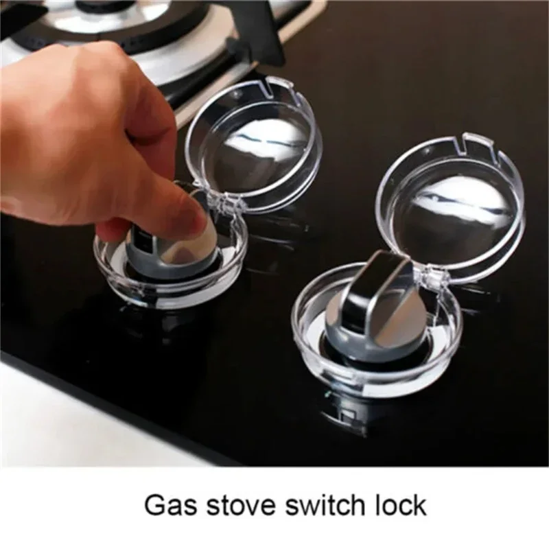 Stove Protector Cover 4Pcs Children Security Protection Gas Stove Cover Kitchen Safety Baby Safety Lock For Child