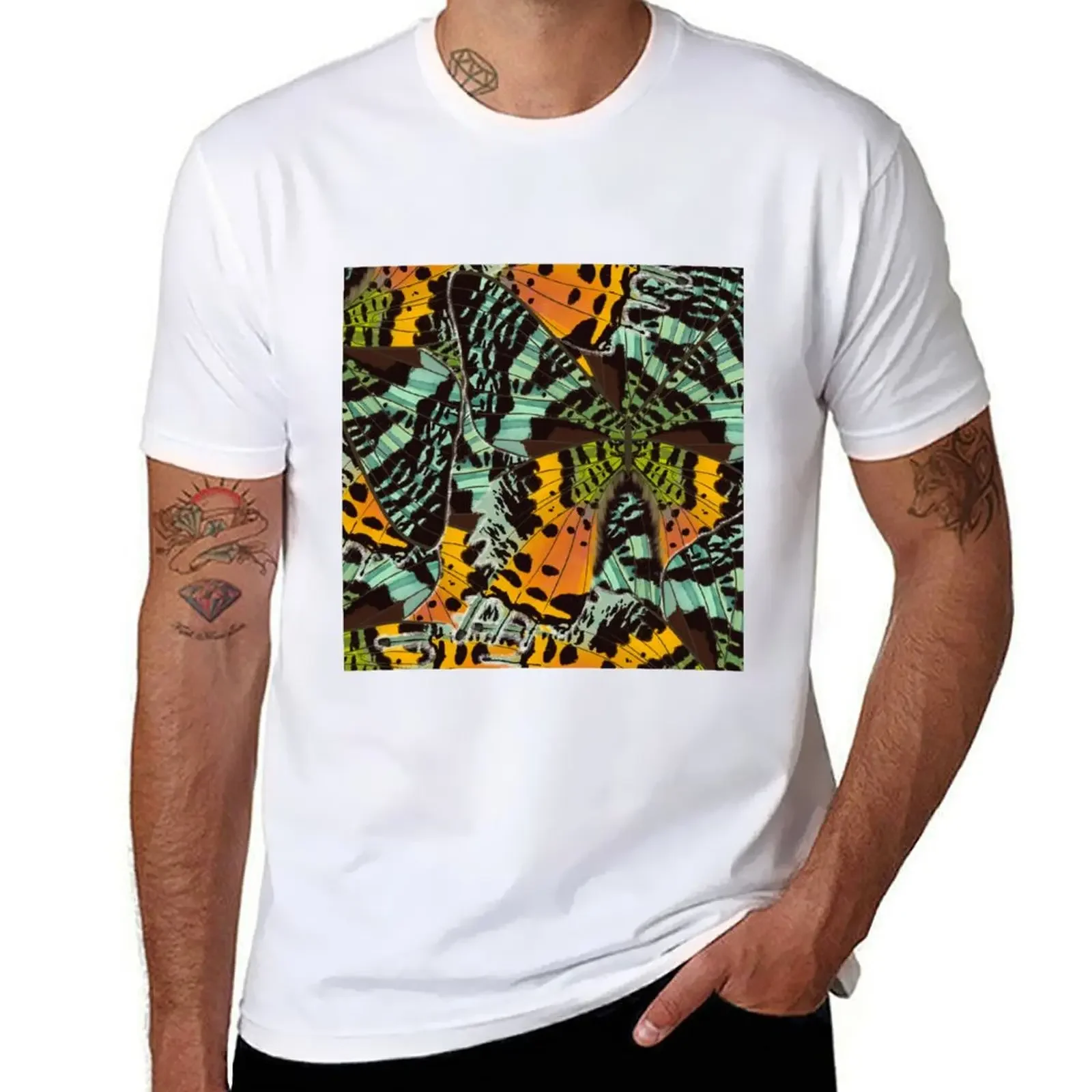 

Sunset Moth T-shirt plus sizes tees shirts graphic tees men clothings