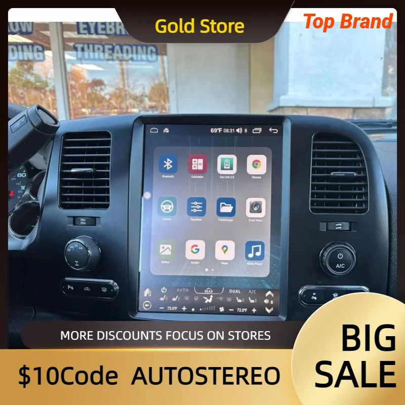 thumbnail interactive-video image 1 of For Chevy Silverado GMC Sierra 2007-2014 Android 13 Carplay 8'' Car Radio Stereo 1 of 14