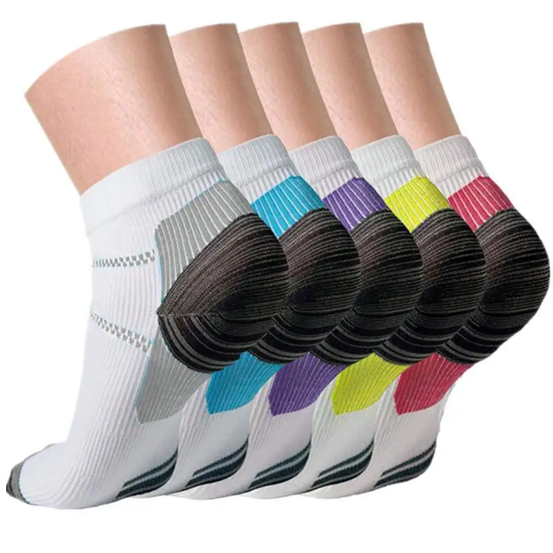 

1 Pairs Compression Socks For Women And Men Low Cut Athletic Running Gym Ankle Socks For Plantar Fasciitis Heel Foot Pain R Y7t3