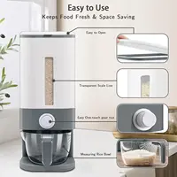25 Lbs Rice Dispenser, Large Cereal Dry Food Storage Containers with Measuring Cup,BPA-Free Household for Kitchen Pantry 2