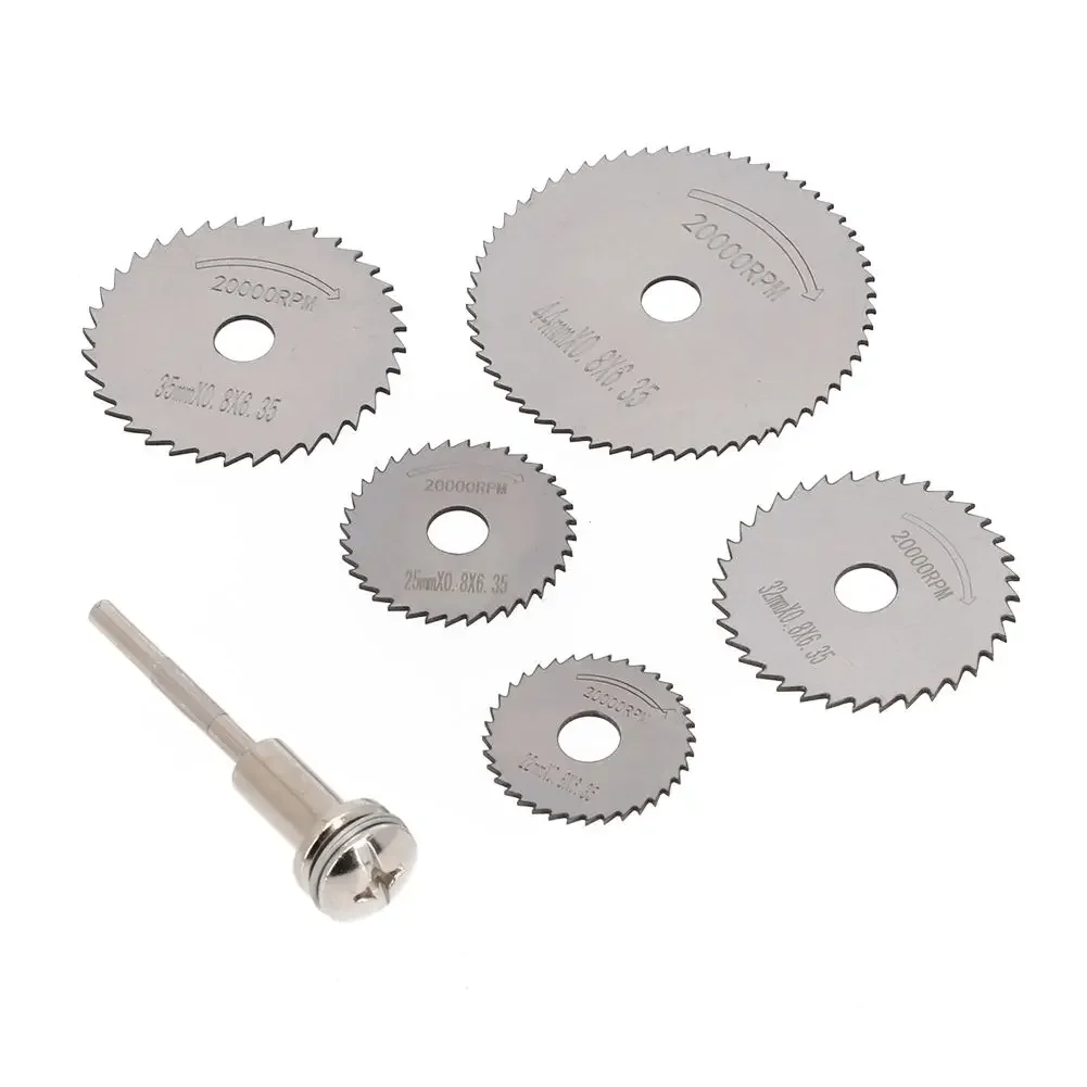 

5pcs Mini Circular Saw Blade Set HSS Cutting Disc Rotary Tool Accessories For Dremel Compatible Wood Plastic Aluminum