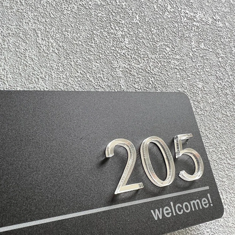Acrylic Modern Door Plate Shop Sign Customize House Number Family Name Address Letter for Home Office Apartment Restaurant Hotel house number signs door signs house numbers number plate
