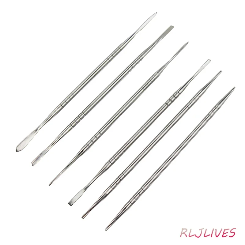 Stainless Steel Soft Pottery Clay Sculpture Tool Clay Sculpting Knife DIY Polymer Modeling Carving Tools 6Pcs/Set