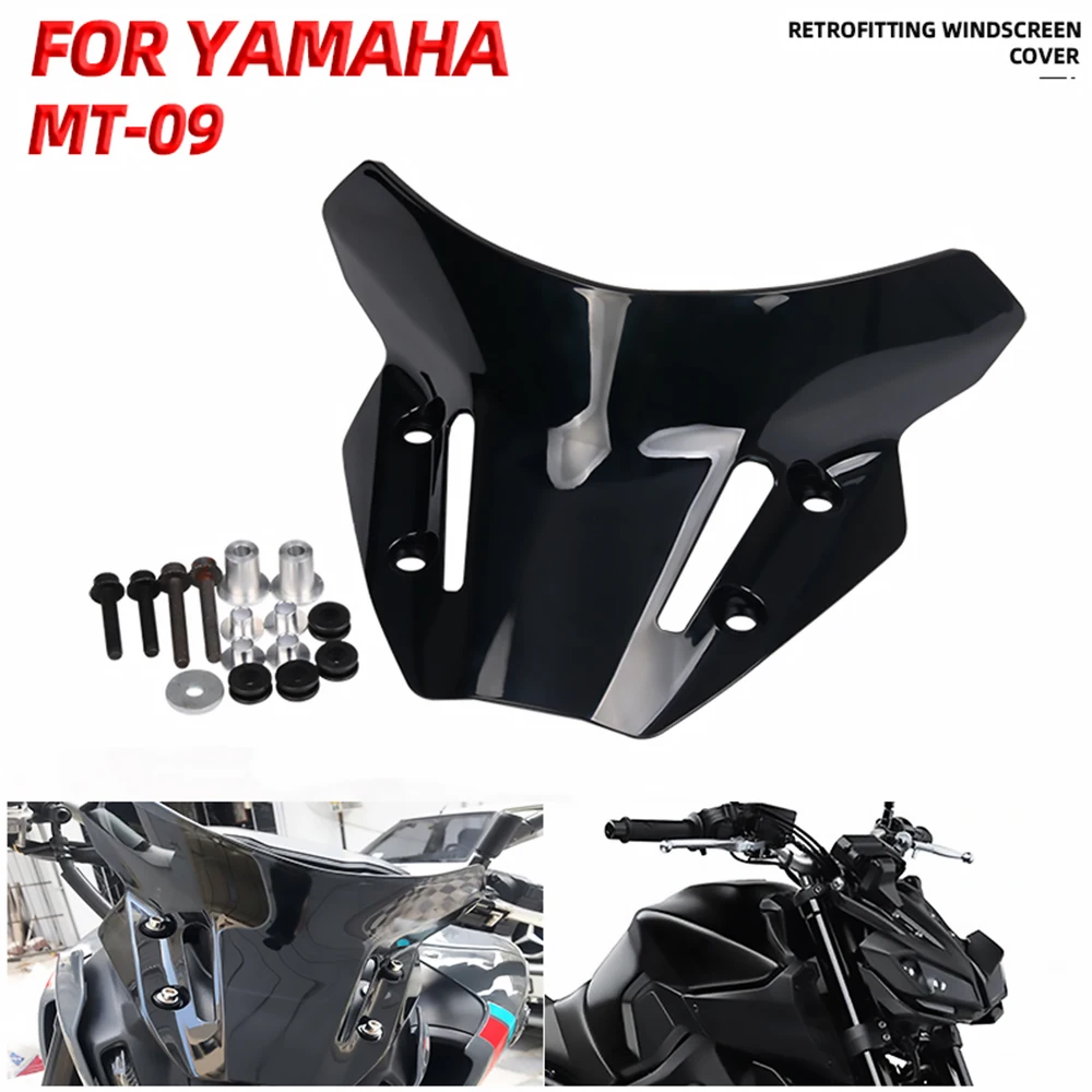 Parabrezza MT-09 Visor KIT 2021-2023 – Fumo, Policarbonato Antiscoppio, Per Yamaha MT09/SP E FZ-09, Accessori Moto