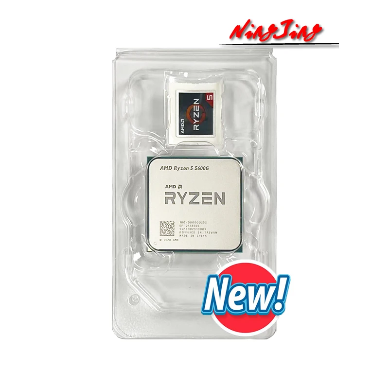  Процессор AMD Ryzen 5 5600G NEW R5 5600G 3,9 ГГц шестиядерный двенадцати потоков 65 Вт Процессор L3 = 16M 100-000000252 разъем AM4 новый, но без вентилятора