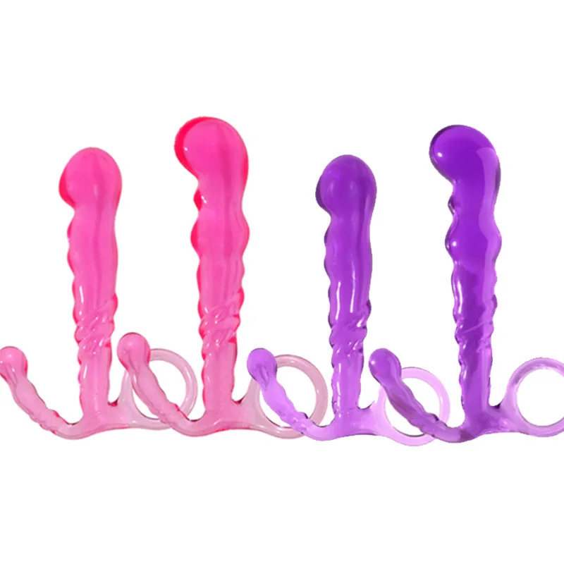 Plug anale maschile in gelatina sexy di cristallo trasparente Massaggiatore prostatico Plug anale G Spot Plug anale unisex_voghion.com