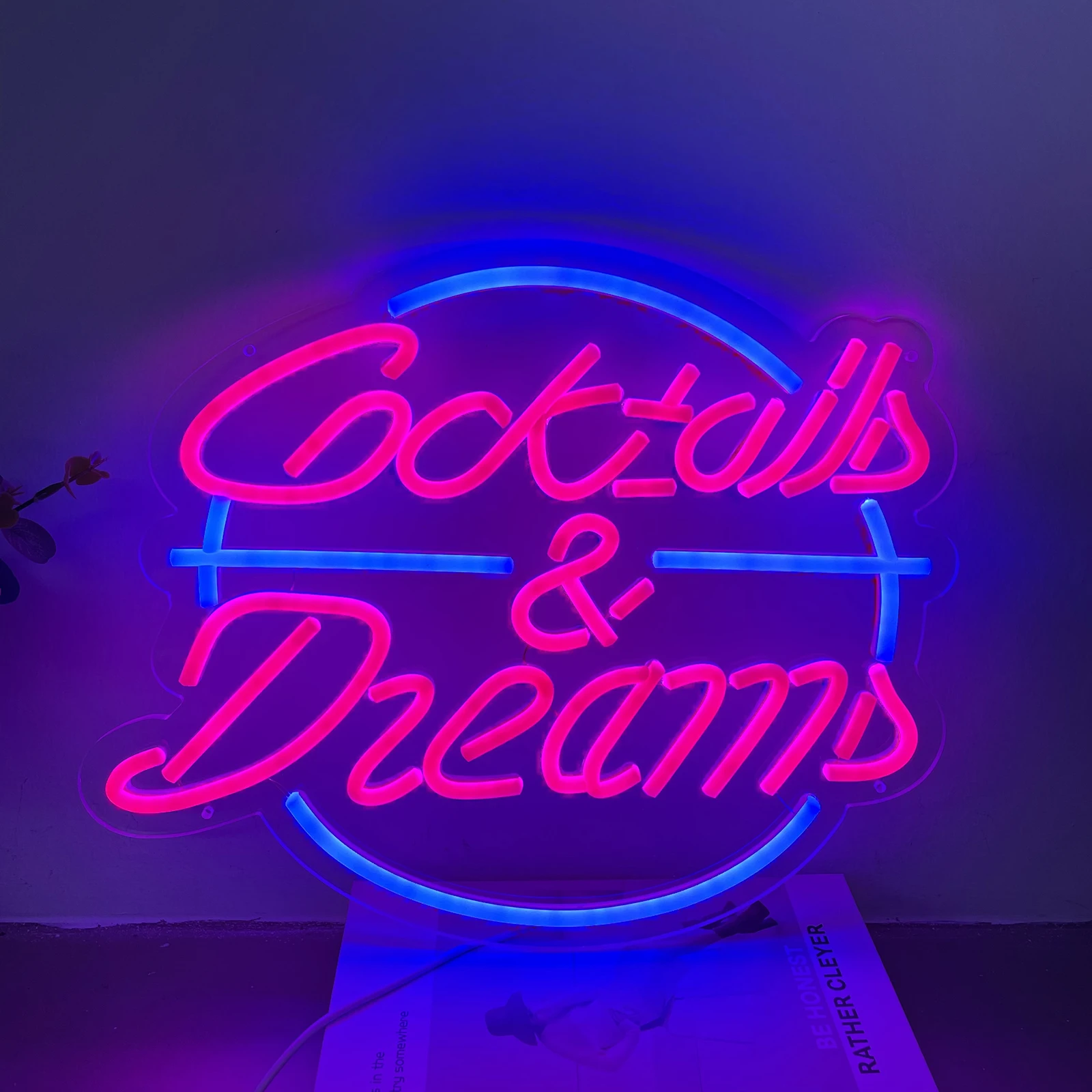 

Neon Sign Custom Cocktails01 and Dreams01 Led Neon Signs Wall Decor Room Game Room Home Decor Atmosphere Bar Party Club Art Neon