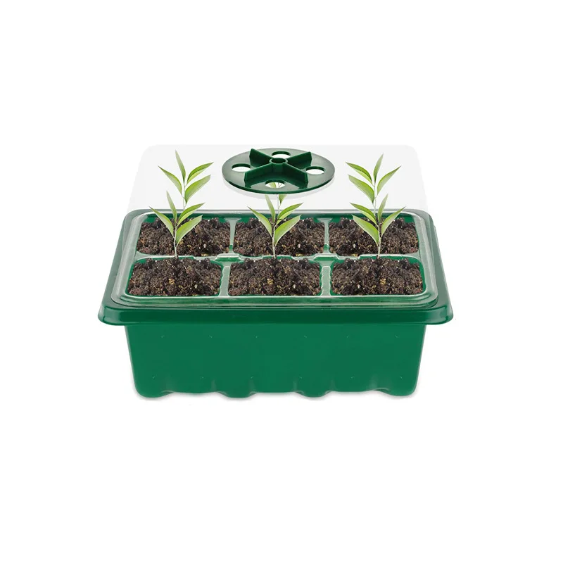 12 Cells Seed Starter Tray Box Nursery Pot Seedling Germination Planter Adjustable Ventilation Humidity seed starter tray seedling tray