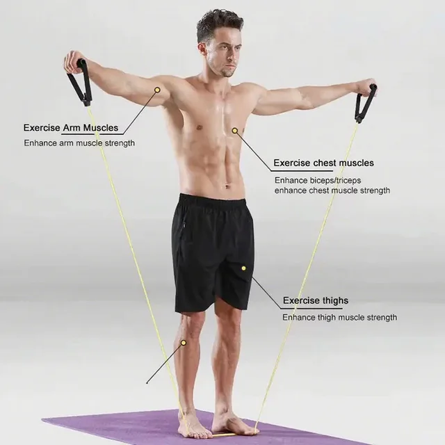5 Levels Resistance Bands with Handles Training Resistance Pull Up Band Gym Resistance Band Exercise Rubber LLD07 6