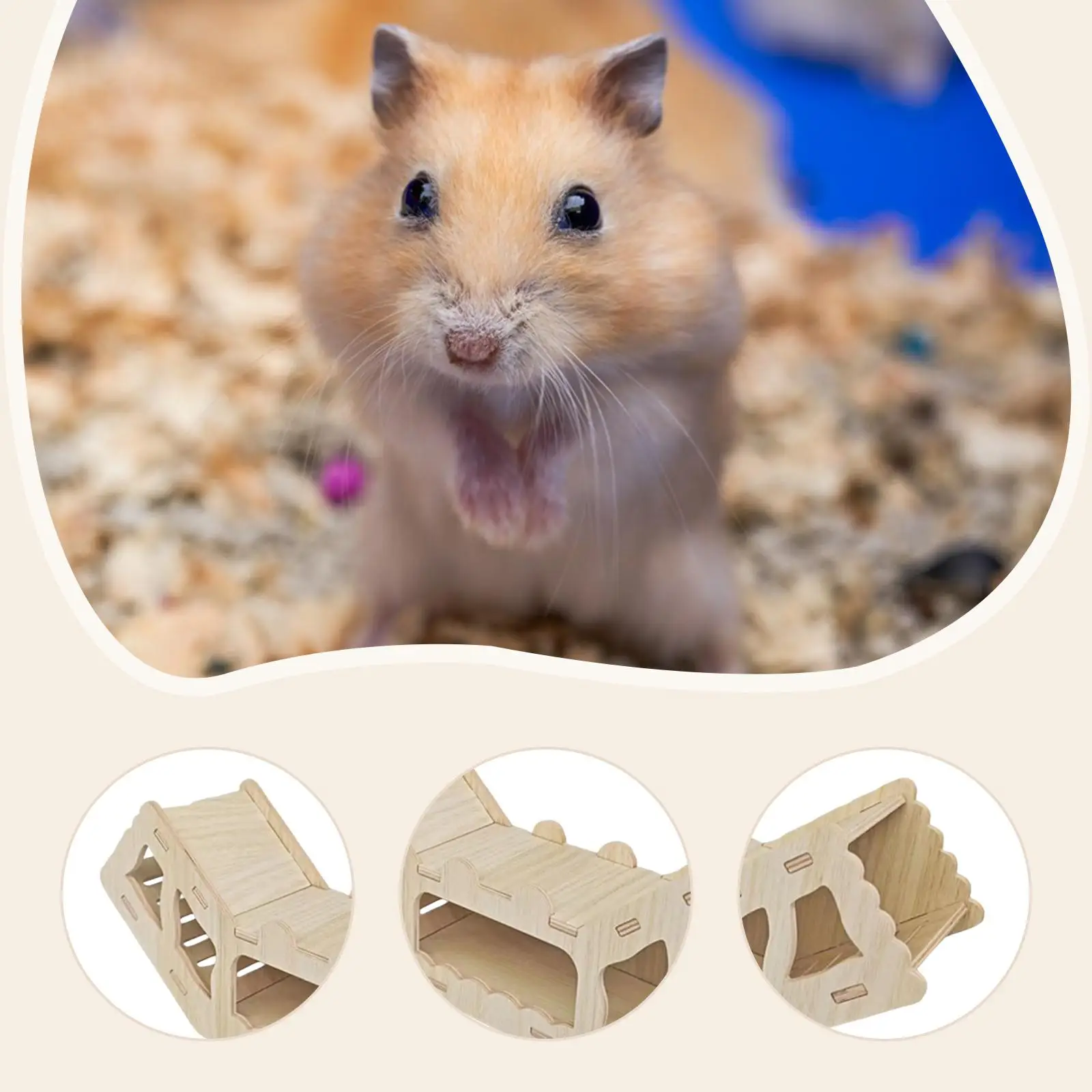 Wooden Hamster Burrow Climbing Hideaway Multi Chamber Design for Cage Landscape Decor Versatile Hiding Space Wooden Hamster Burrow Climbing Hideaway Multi Chamber Design for Cage Landscape Decor Versatile Hiding Space