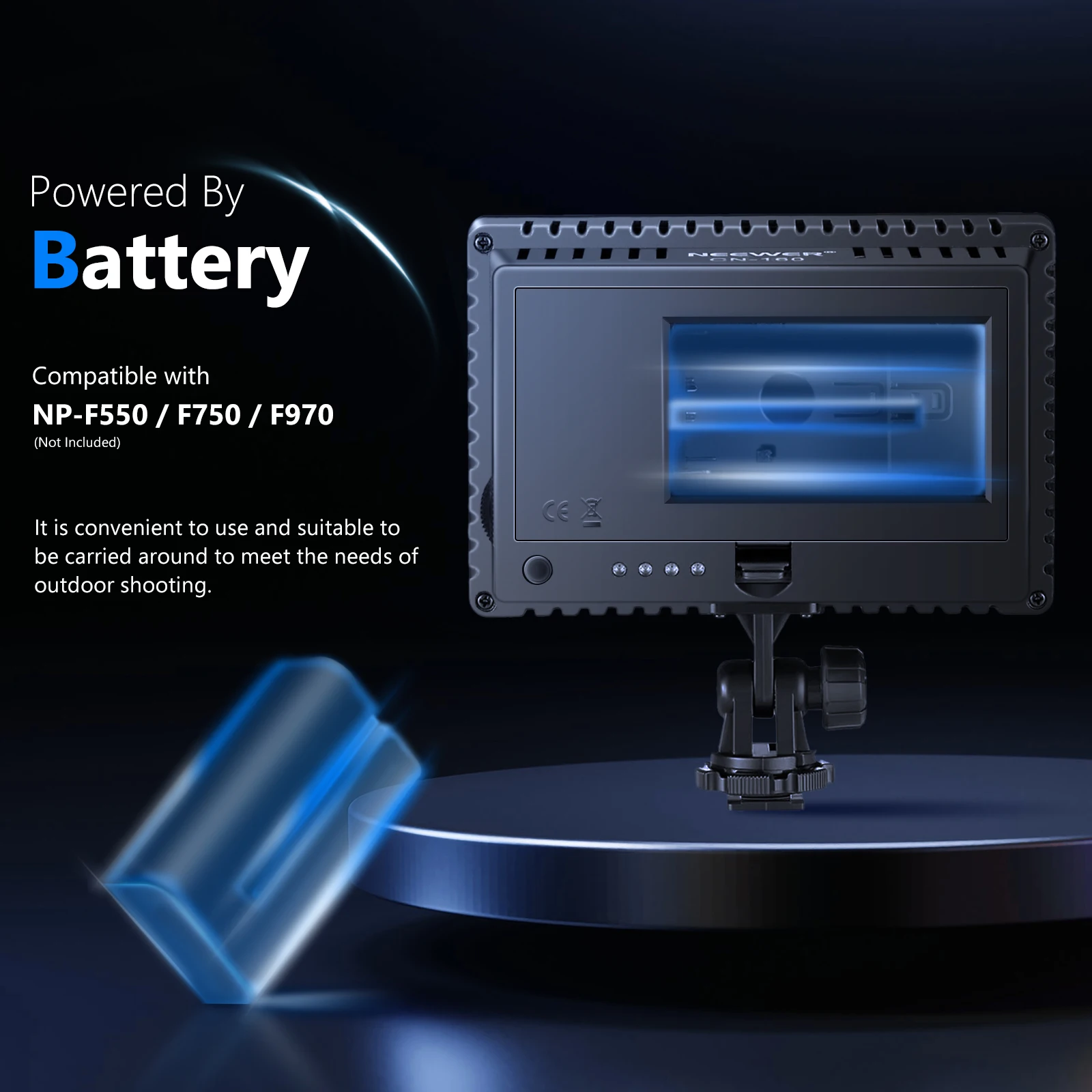 Neewer 160 LED CN-160 디밍이 가능한 초고전력 패널 디지털 카메라/캠코더 비디오 조명, 디지털 SLR 카메라용 LED 조명