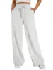 2026 New Harajuku Wide Leg Sweatpants Women Streetwear Baggy Oversize Gray Sports Pants Woman Drawstring Casual Joggers Trousers 1