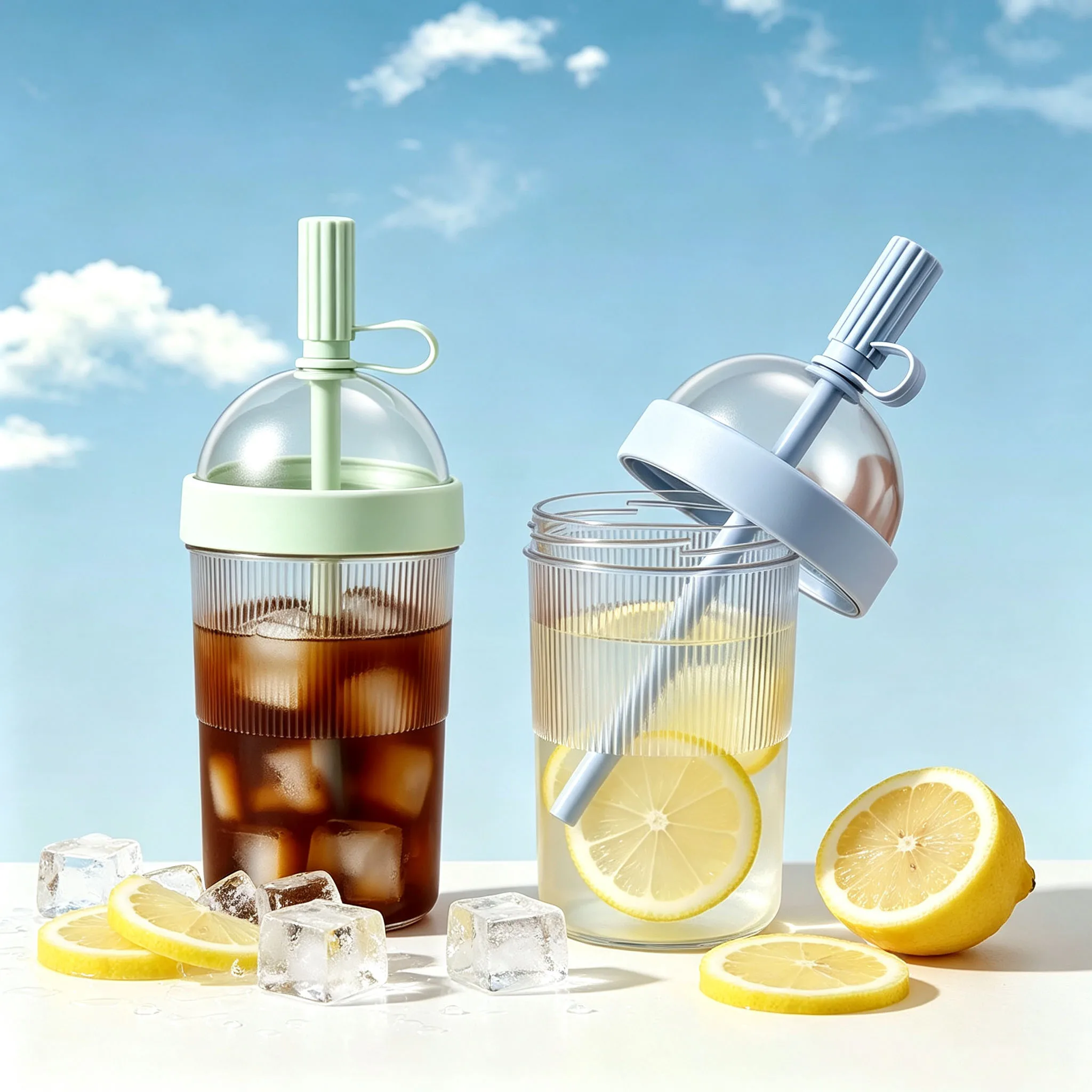 Reusable 17oz Drink Tumbler with Lids - Ideal for Travel, Home, Office, and Gym