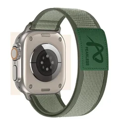 Nylon Leather Sport Watch Strap - Premium Band in Multiple Sizes for 38mm 40mm 41mm (Green)