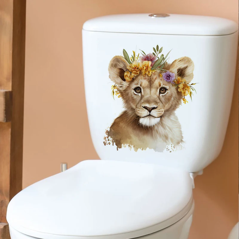 C185#Flowers And Animals Wall Sticker Kids Room Background Home Decoration Mural Living Room Wallpaper Funny Decal
