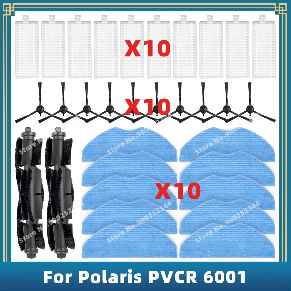 Compatible For Polaris PVCR 6001 IQ Home Aqua / Beko VRR80214VB / VRR94314VB Parts Accessories Main Side Brush Filter Mop Clo