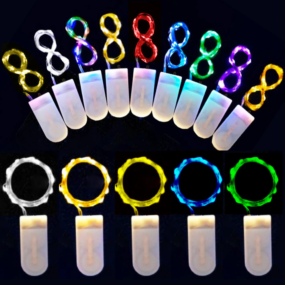 1m 2m 3m 5m Led Fairy String Lights Battery Operated Led Copper Wire String Lights Outdoor