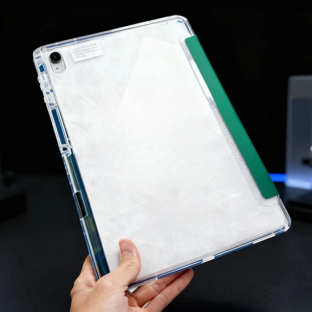 Enhanced Y-Fold Smart Case with Acrylic Back and Shockproof Design