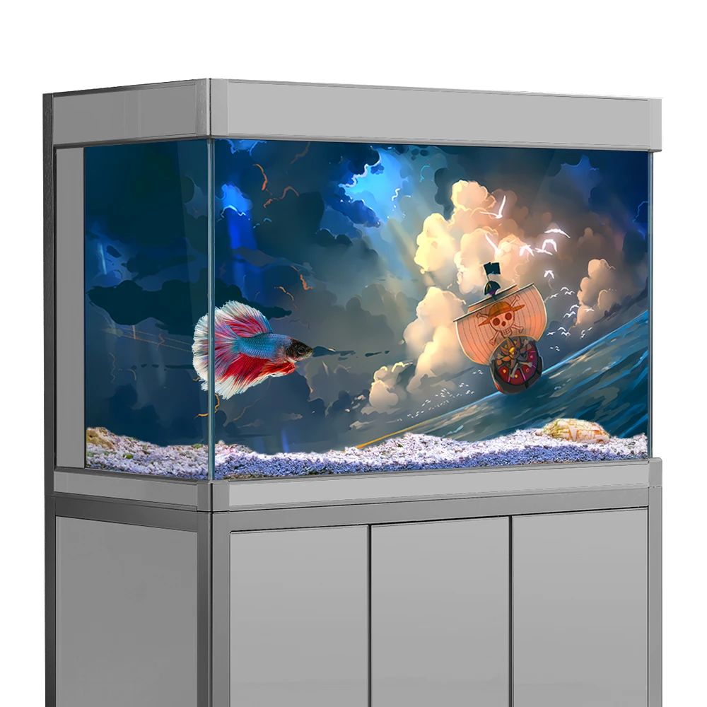 Aquarium Background Fish Tank Sticker | One Piece Fish Tank Decorations - Decorations & Ornaments - Aliexpress
