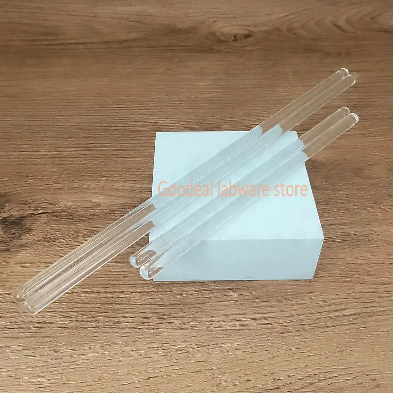 투명 붕규산 유리 전환 바, 직경 4mm  12mm, 실험실 비커 유리 교반 막대, ..