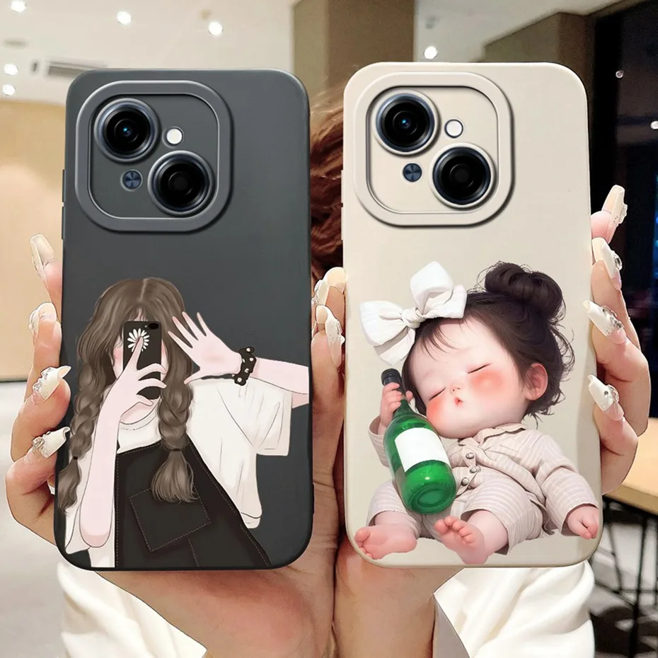 Cute Cartoon Soft Silicone Shockproof Phone Case with Bumpers