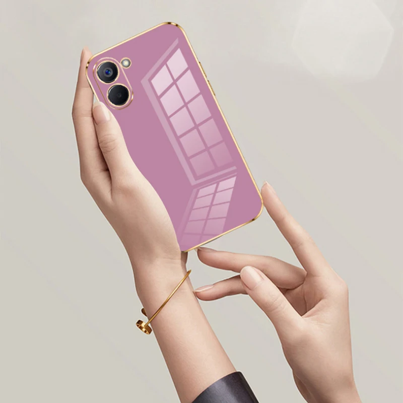 Luxury Square Plating Shockproof Back Cover